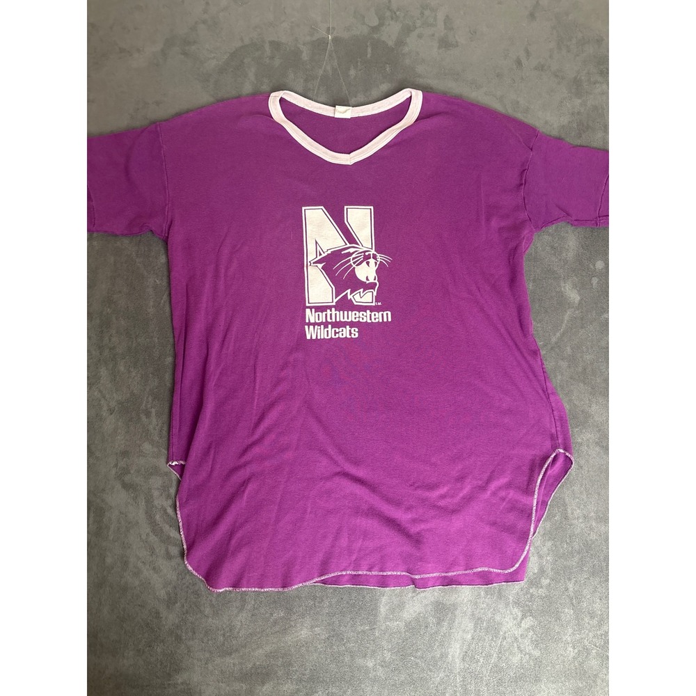 VTG mom Comfy relax Wildcats Unisex T-Shirt Purple V-Neck One Size USAd